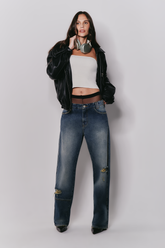 Calça Wide Leg Destroyed