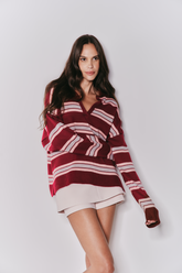 Maxi Pull Tricot Stripe