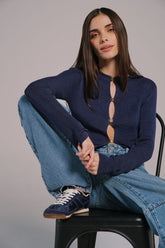 Blusa Tricot Detalhe Metal