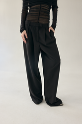 Calça Wide Leg Cintura Baixa