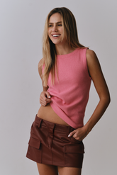 Mini Saia Couro Ecológico