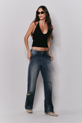 Top Frente Única em Tule Franzido