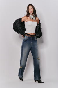 Calça Wide Leg Destroyed