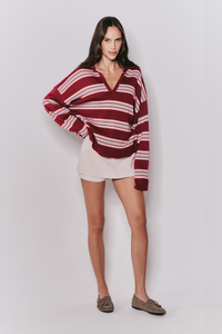 Maxi Pull Tricot Stripe
