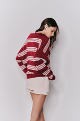 Maxi Pull Tricot Stripe