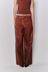 Calça Wide Leg Couro Ecológico