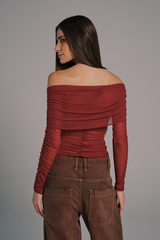 Blusa Tule Ombro a Ombro