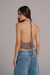 Blusa Suede Metal