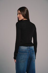 Blusa Tricot Detalhe Metal