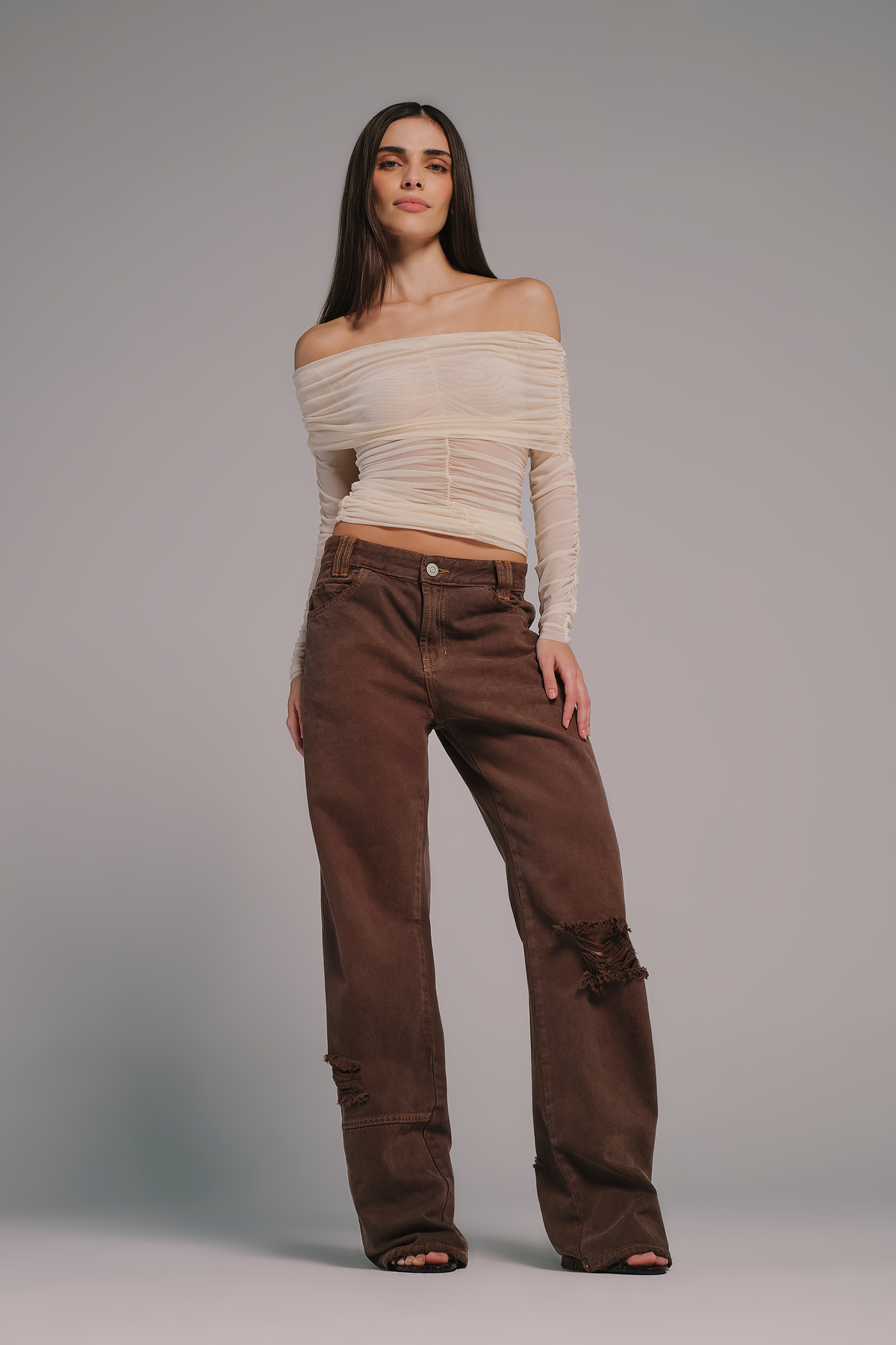 Blusa Tule Ombro a Ombro