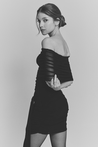 Vestido Tule Ombro a Ombro Franzido