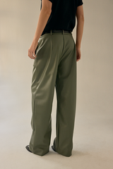 Calça Wide Leg Couro Ecológico